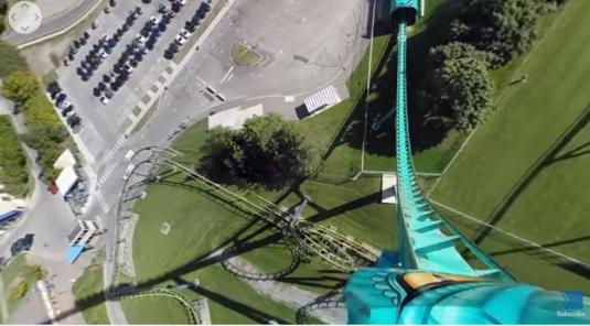 Live Leviathan Roller Coaster VR 360 Video Camera Canadas Wonderland Theme Park Canada