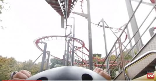 Mirage Rosso Roller Coaster Live VR 360 Video Camera Zoosafari Fasanolandia Italy