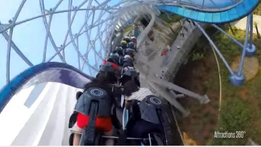 Live Tron Roller Coaster VR 360 Cam Video Ride Shanghai Disneyland China