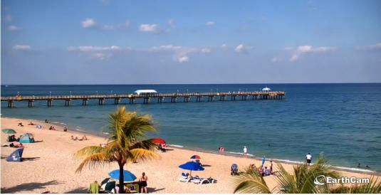 Lauderdale-by-the-Sea Beach Pier Holiday Weather Web Cam Florida