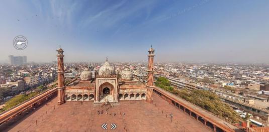 Jama Masjid Mosque Delhi 360 Panorama Cam Views Delhi India