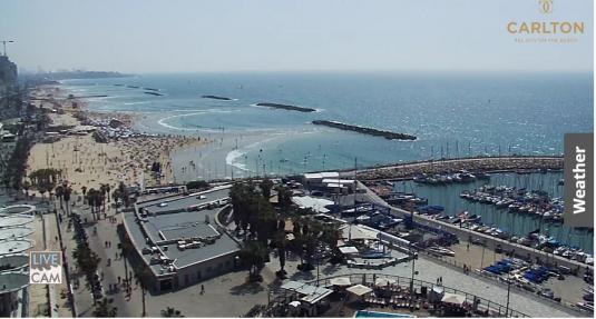 Tel Aviv Beach Weather Panorama Streaming Web Cam Tel Aviv Israel