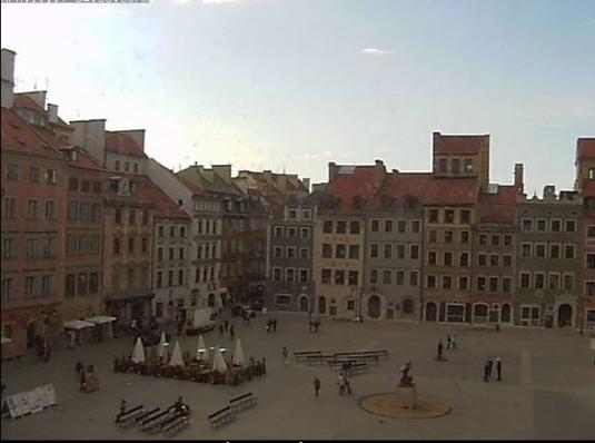 Warsaw Old Town Market Square Weather Web Cam City of Warsaw Poland