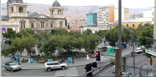 Plaza Murillo in La Paz City Centre webcam La Paz Bolivia