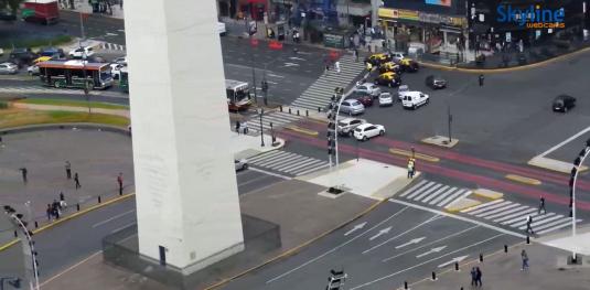 Obelisk of Buenos Aires City Centre Traffic Cam Buenos Aires Argentina