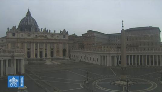 St Peters Square COVD-19 Lockdown Webcam Vatican City Rome