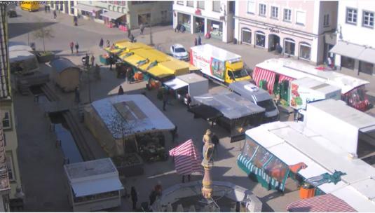 Biberach Market Town Square People Watching Web Cam South Germany