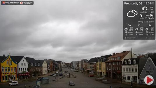 Bredstedt Market Square Traffic Weather Webcam Bredstedt North Germany