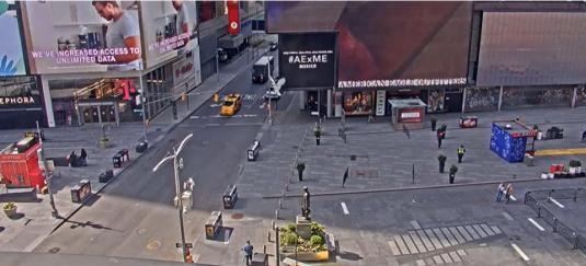 Times Square Live Streaming Digital Screens and Billboards Panorama Webcam New York City