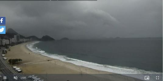 Rio de Janeiro Live streaming Copacabana Beach Panorama Weather Web Cam Rio de Janeiro Brazil