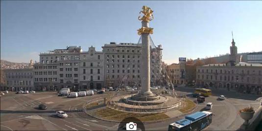 Freedom Square Live Traffic Weather Web Cam Tbilisi City Georgia