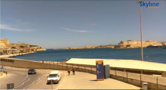 Grand Harbour Live Fort St. Angelo Webcam City of Valletta Island of Malta