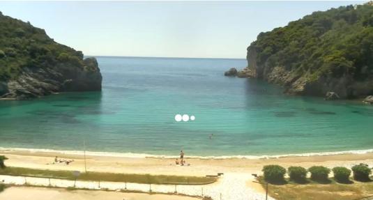 Palaiokastritsa Beach Resort beach weather web cam Island of Corfu Greece