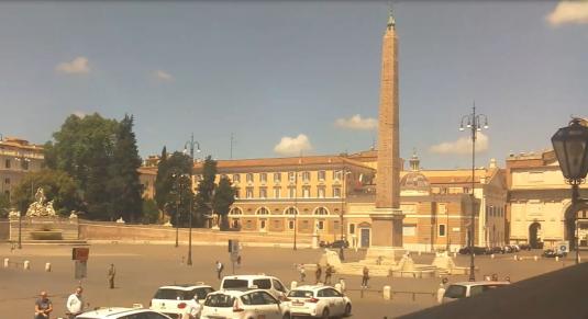 Piazza del Popolo Square Web Cam City of Rome Italy